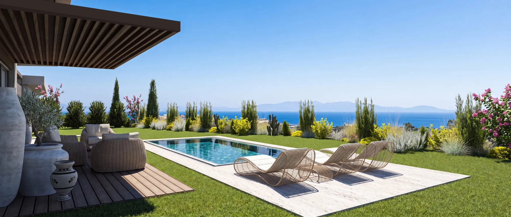 Tip D 4+1 Villa Deniz Manzaralı Teras